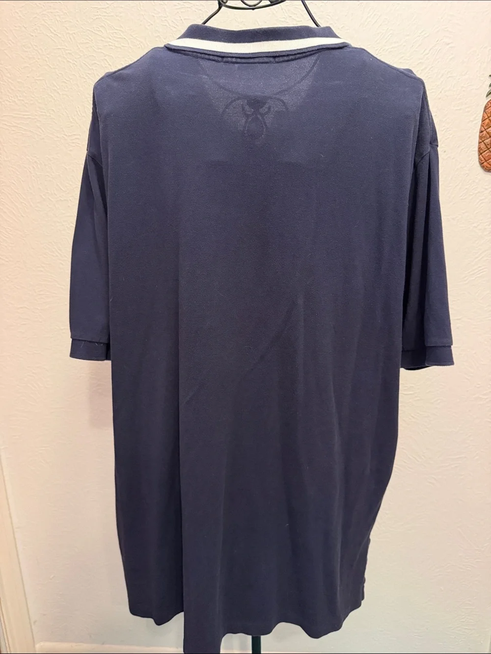🐎🐎🐎BOGOHO🐎🐎🐎Polo by Ralph Lauren Navy Polo with Red Pony White Collar Trim-2XL